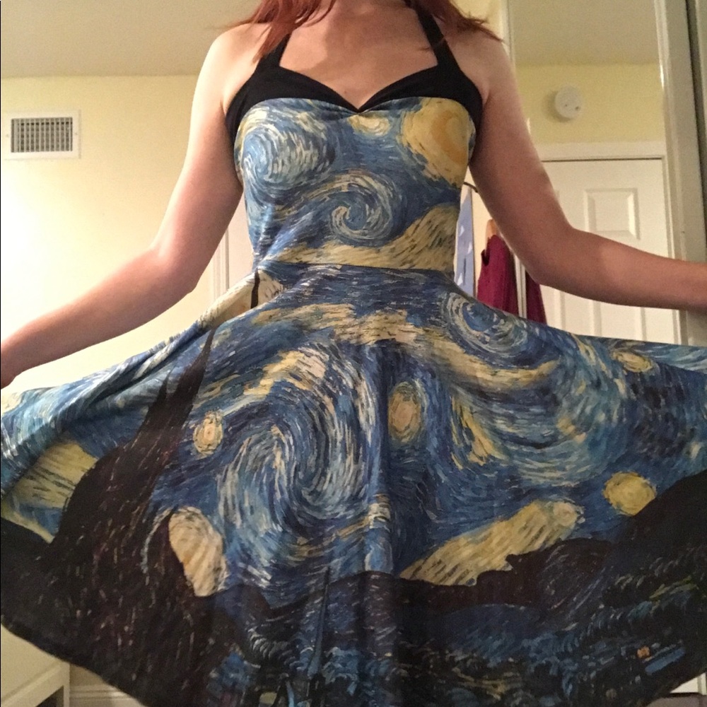 Van Gogh Starry Night Swing Dress